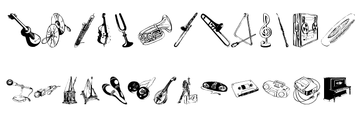 MusicMuseal Font LOWERCASE