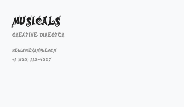 Musicals Business Card