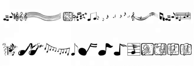 Musicelements Schriftart Groß