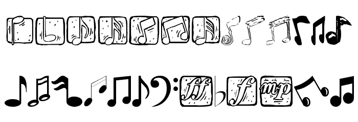 Musicelements Font LOWERCASE