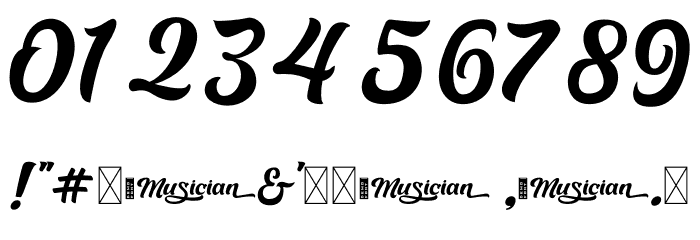 Musician Demo Font OTHER CHARS
