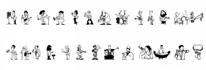Musicians Schriftart Groß