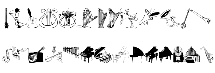 MusiciansFriends Font LOWERCASE