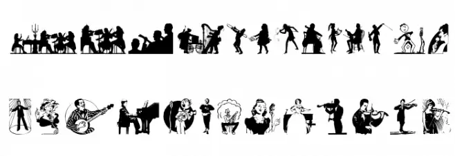 MusiciansTwo Font LOWERCASE
