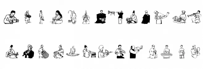 Musicians फ़ॉन्ट लोअरकेस