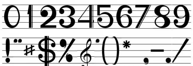 Musicografi Font OTHER CHARS