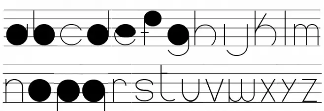 Musicografi خط أحرف صغيرة