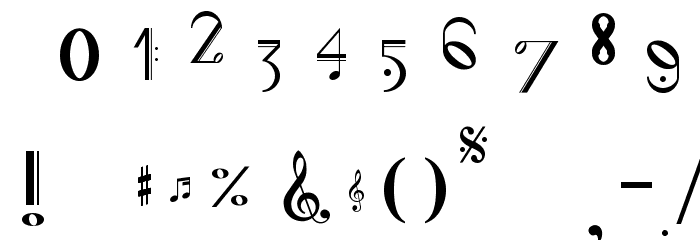 Musiker single Font OTHER CHARS