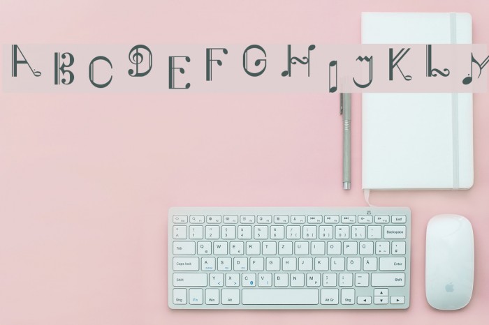 Musiker single Font examples