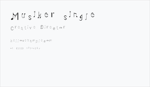 Musiker single Business Card