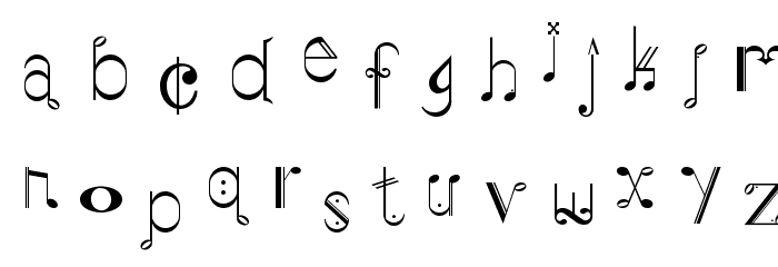 Musiker single Font LOWERCASE