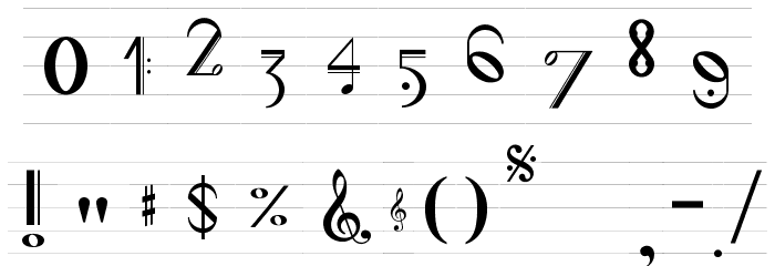 Musiker Font OTHER CHARS