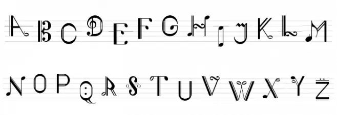 Musiker Schriftart Groß