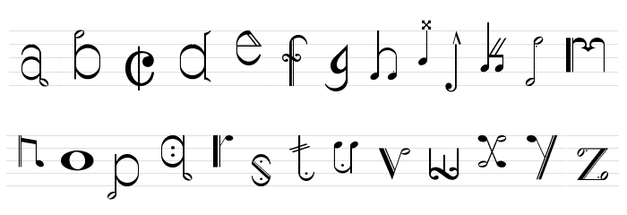 Musiker Font LOWERCASE