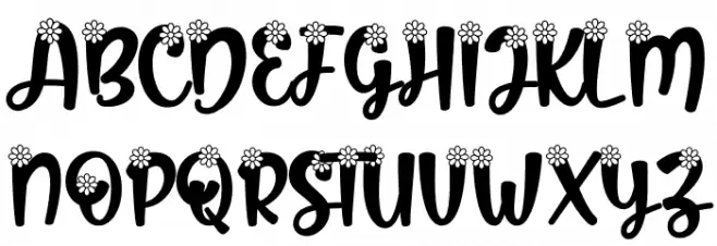 Musim Semi Segar Schriftart Groß