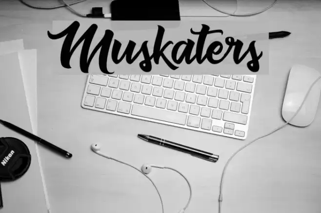 Muskaters Font examples