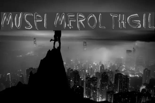 Muspi Merol Thgil Font examples