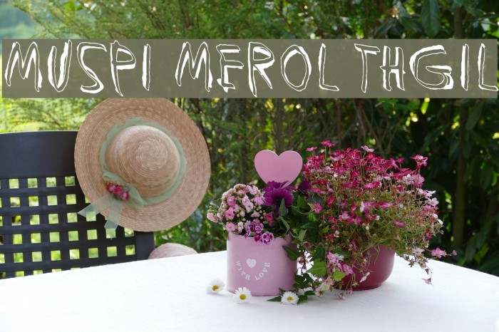Muspi Merol Thgil Font examples