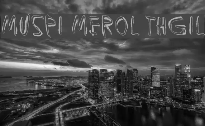 Muspi Merol Thgil Font examples