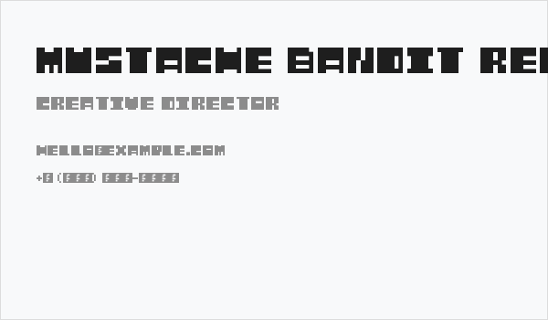 Mustache Bandit Regular Business Card