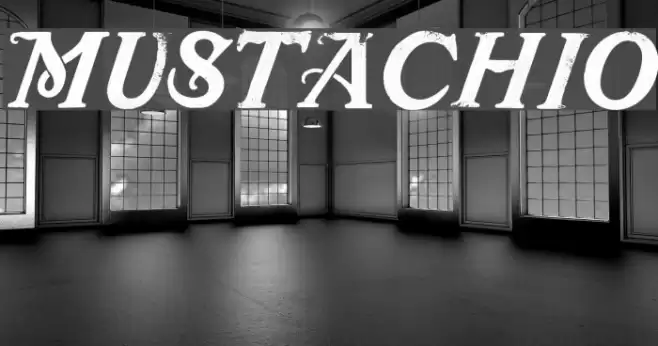 Mustachio Шрифта examples