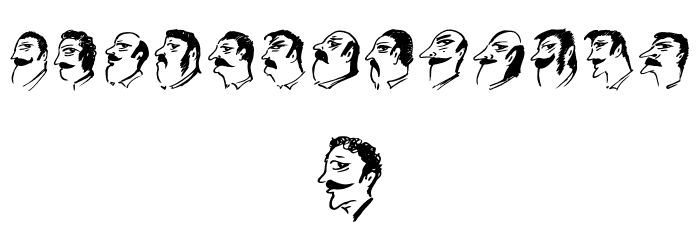 Mustachos Regular Font LOWERCASE