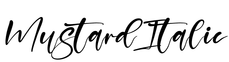 Mustard Italic  免费字体下载
