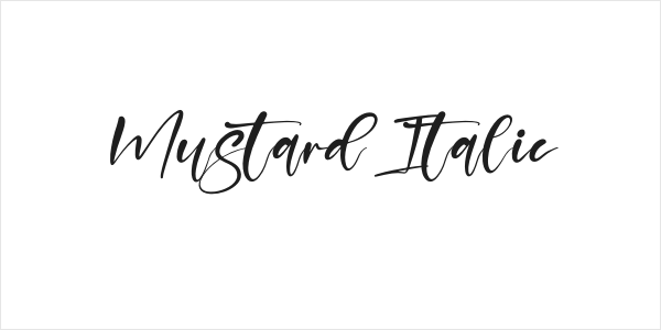 Mustard Italic Logo