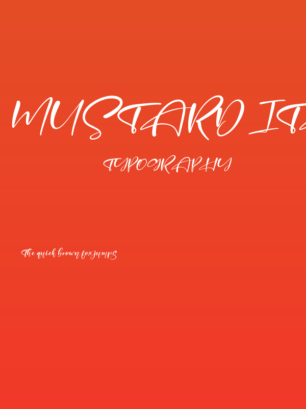 Mustard Italic Poster