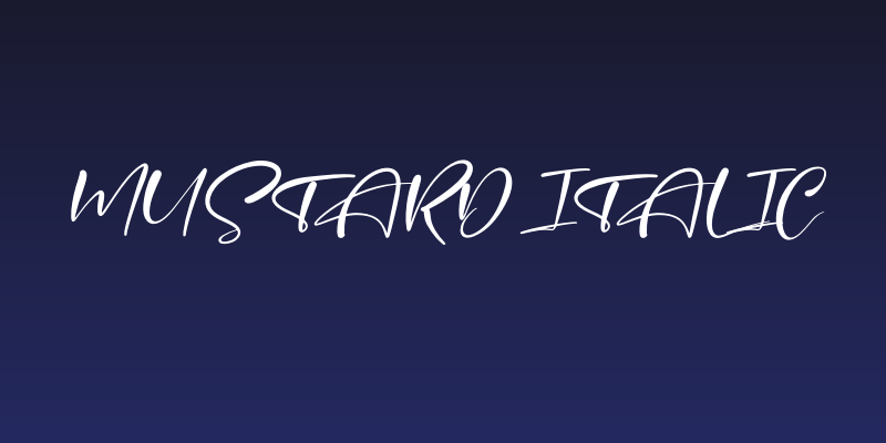 Mustard Italic Social Header
