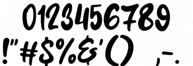 Mustard Smile Font OTHER CHARS