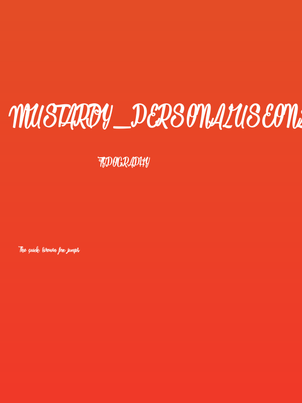Mustardy_PersonalUseOnly Poster