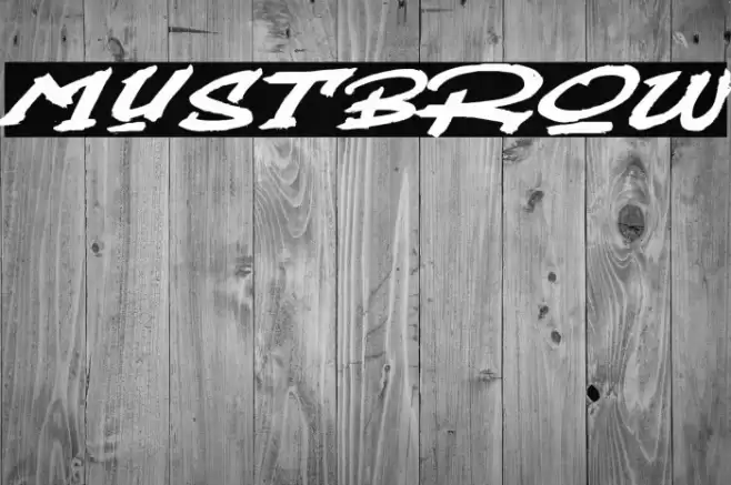 Mustbrow Font examples