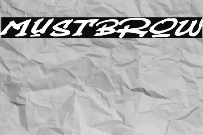 Mustbrow Font examples