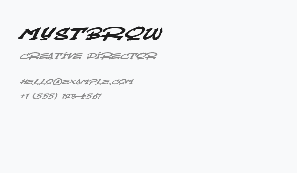 Mustbrow Business Card