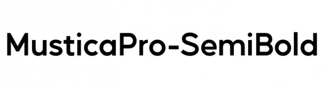 MusticaPro-SemiBold  免费字体下载