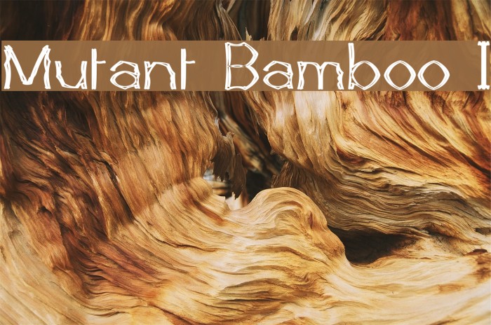 Mutant Bamboo I Font examples