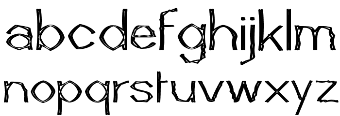Mutant Bamboo I Font LOWERCASE
