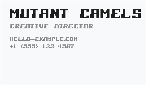 Mutant Camels Regular Business Card
