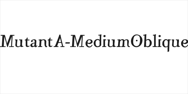 MutantA-MediumOblique Logo