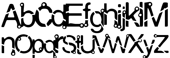 Mutant Font LOWERCASE