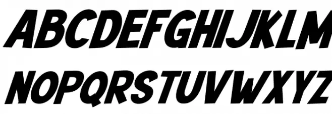 Mutchin Italic Fonte MAIÚSCULAS
