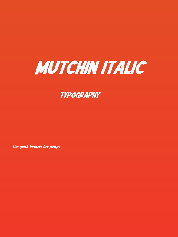 Mutchin Italic Poster
