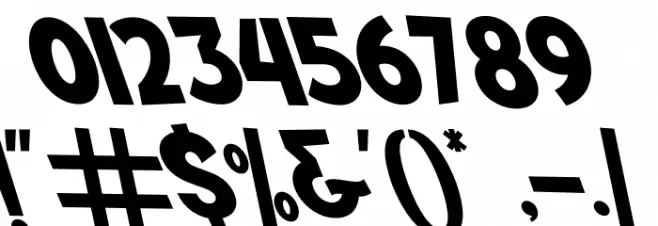 Mutchin Oblique Font OTHER CHARS