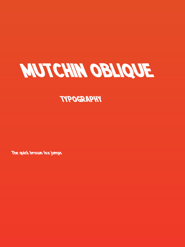 Mutchin Oblique Poster