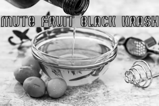Mute Fruit Black Krash Font examples