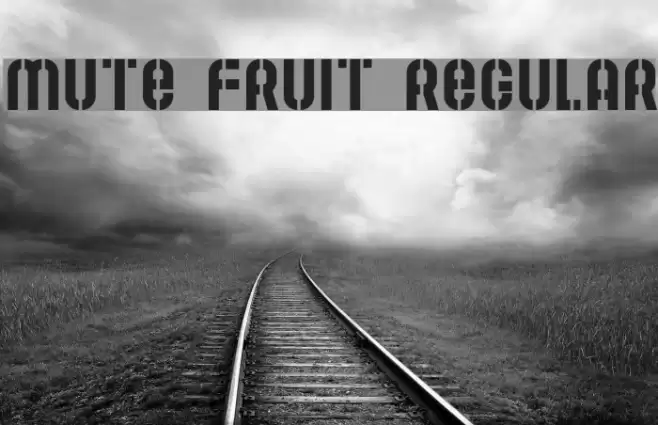 Mute Fruit Regular Font examples