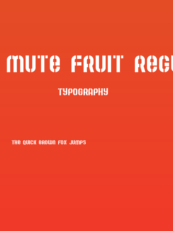 Mute Fruit Regular Poster