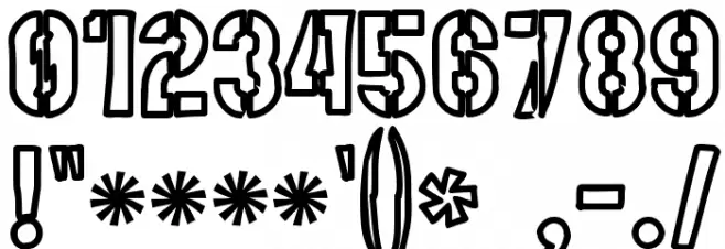 Mute Fruit White Krash Font OTHER CHARS