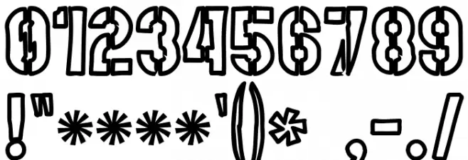 Mute Fruit White Krash Font OTHER CHARS